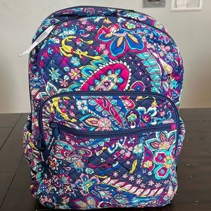 Vera Bradley Disney Quilted Floral Paisley Backpack